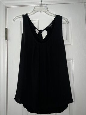 Express Black Tank top with bow detail.  Size Large